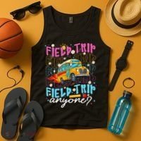 Field Trip Anyone School Bus Field Day Teacher Student Tank Top thumb 4