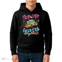 Field Trip Anyone School Bus Field Day Teacher Student Kids Hoodie thumb 4