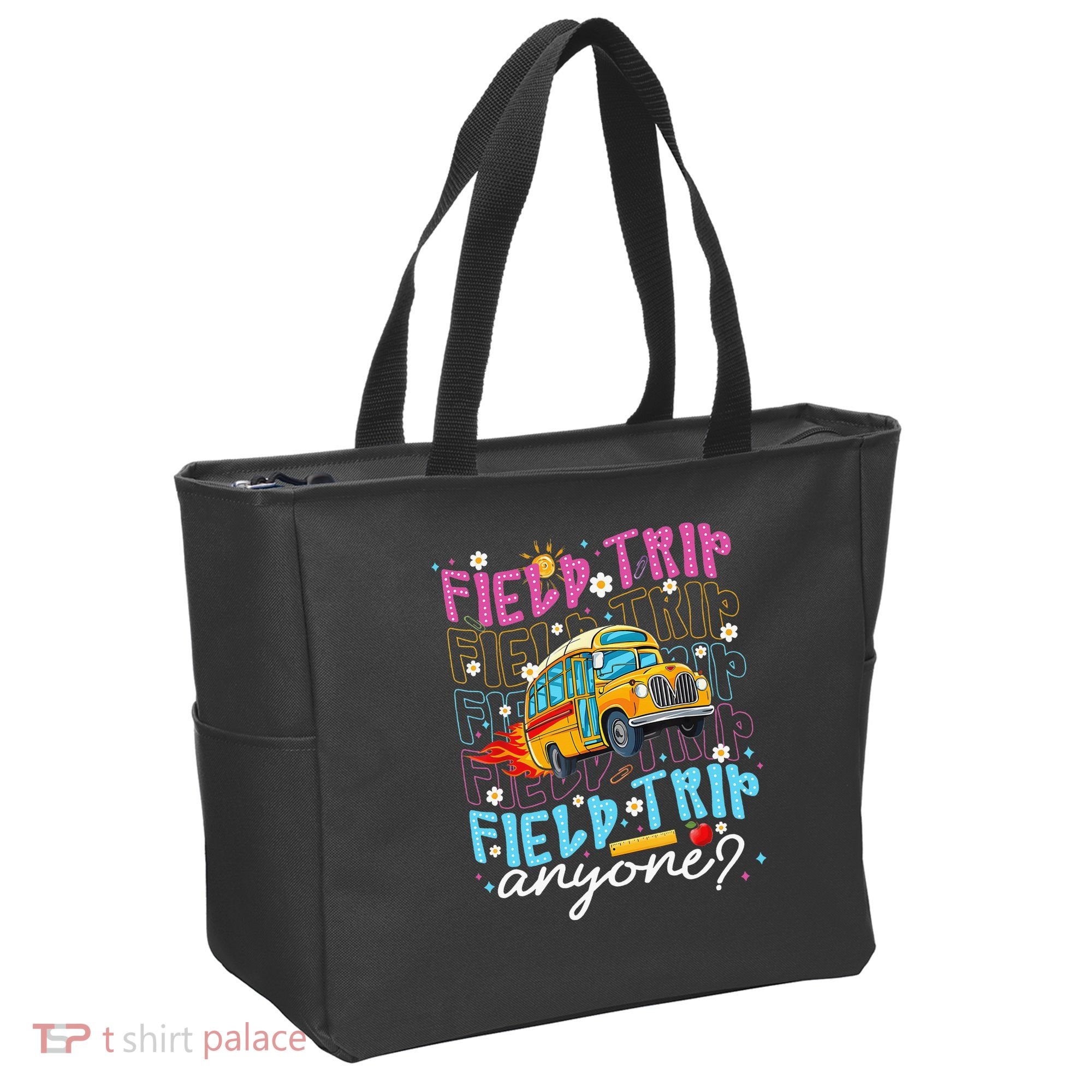 Field Trip Anyone School Bus Field Day Teacher Student Tote Bag