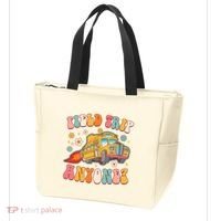 Field Trip Anyone Groovy School Bus Driver Yellow Bus Tote Bag thumb 3