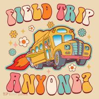 Field Trip Anyone Groovy School Bus Driver Yellow Bus Tote Bag thumb 4