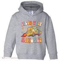 Field Trip Anyone Groovy School Bus Driver Yellow Bus Toddler Hoodie thumb 0