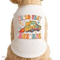 Field Trip Anyone Groovy School Bus Driver Yellow Bus Doggie Tank thumb 0