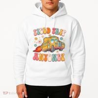 Field Trip Anyone Groovy School Bus Driver Yellow Bus Hoodie thumb 2