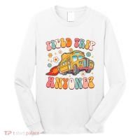 Field Trip Anyone Groovy School Bus Driver Yellow Bus Long Sleeve Shirt thumb 0