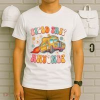 Field Trip Anyone Groovy School Bus Driver Yellow Bus T-Shirt thumb 6