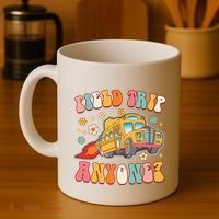 Field Trip Anyone Groovy School Bus Driver Yellow Bus Coffee Mug thumb 4
