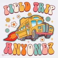 Field Trip Anyone Groovy School Bus Driver Yellow Bus Women's Hoodie thumb 2
