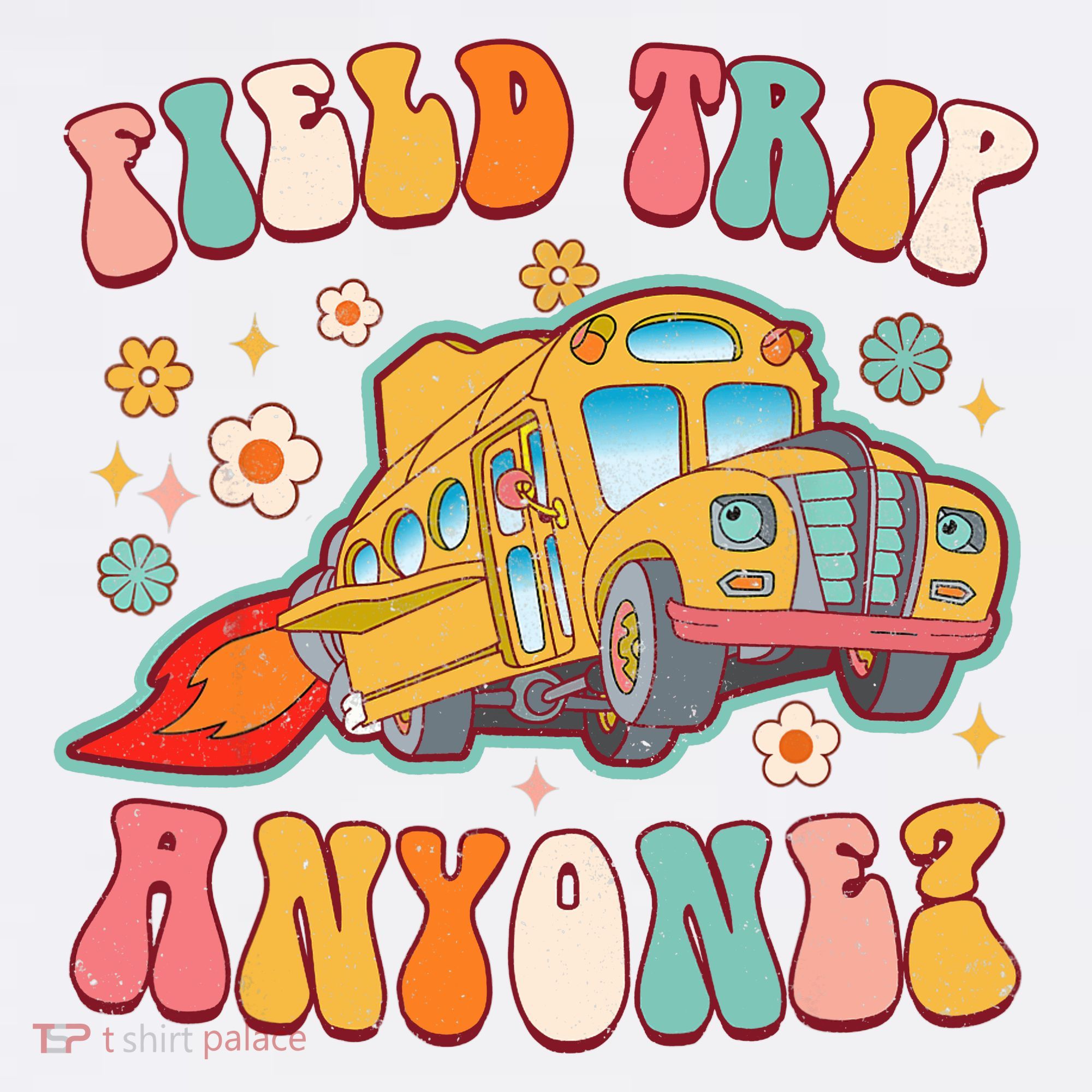 Field Trip Anyone Groovy School Bus Driver Yellow Bus Women's Hoodie