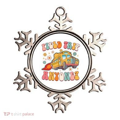 Field Trip Anyone Groovy School Bus Driver Yellow Bus Ornament