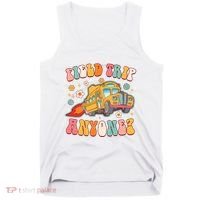 Field Trip Anyone Groovy School Bus Driver Yellow Bus Tank Top thumb 0