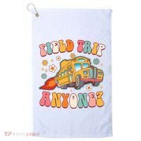 Field Trip Anyone Groovy School Bus Driver Yellow Bus Golf Towel thumb 0