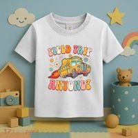 Field Trip Anyone Groovy School Bus Driver Yellow Bus Toddler T-Shirt thumb 3