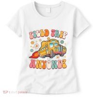 Field Trip Anyone Groovy School Bus Driver Yellow Bus Women's T-Shirt thumb 0