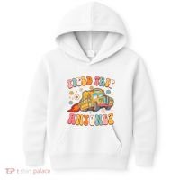 Field Trip Anyone Groovy School Bus Driver Yellow Bus Kids Hoodie thumb 0