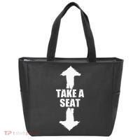Funny Take A Seat Sarcastic Adult Humor Men Tote Bag thumb 0