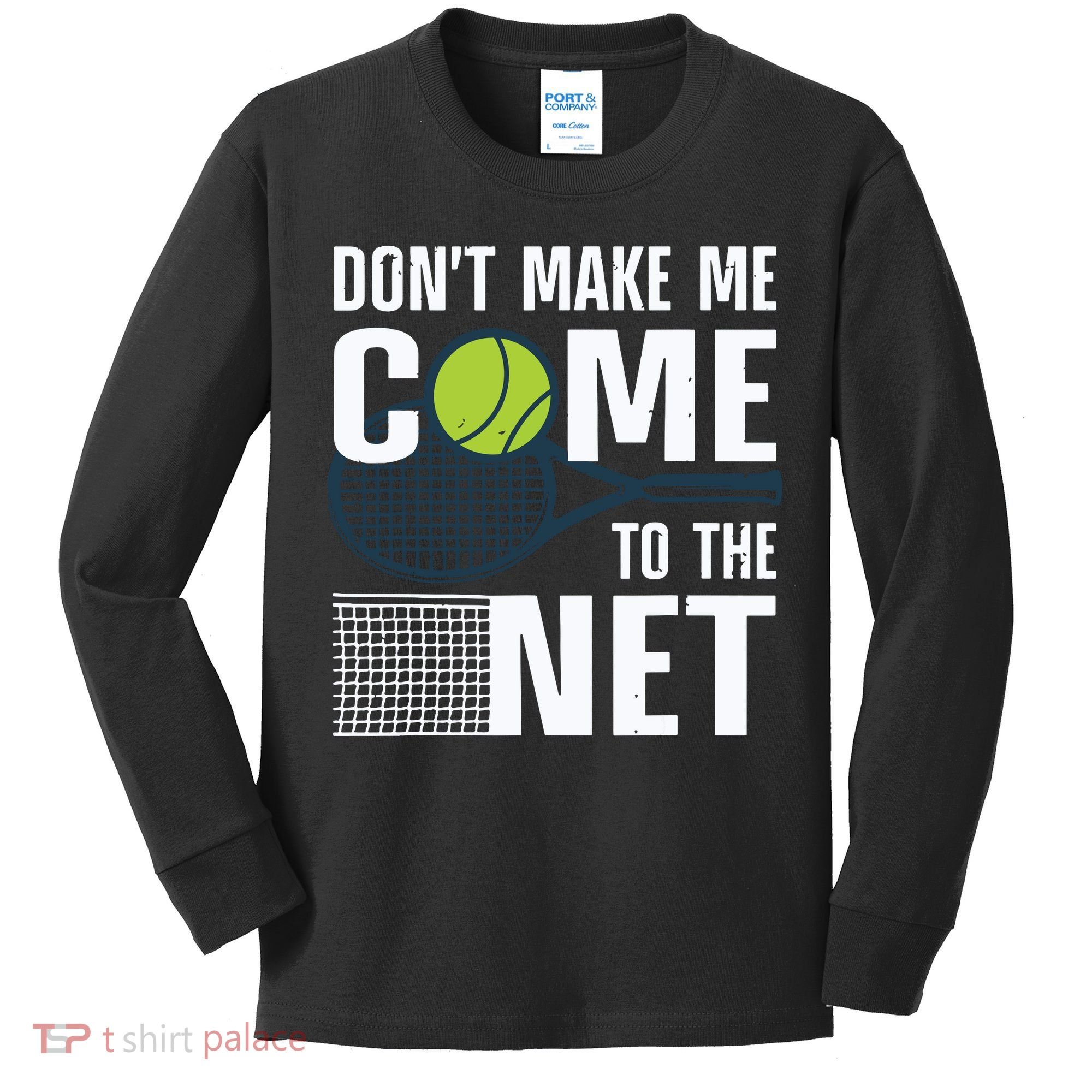 Funny Tennis Art For Teens Tennis Player Lover Kids Long Sleeve Shirt