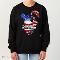 Funny Trump American Flag Canada Greenland Gulf Map On Back Women's Sweatshirt thumb 0