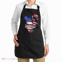 Funny Trump American Flag Canada Greenland Gulf Map On Back Apron thumb 2