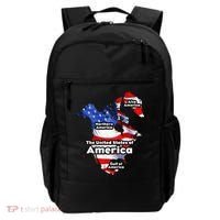 Funny Trump American Flag Canada Greenland Gulf Map On Back Backpack thumb 0