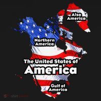 Funny Trump American Flag Canada Greenland Gulf Map On Back Women's Hoodie thumb 2