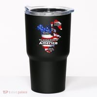 Funny Trump American Flag Canada Greenland Gulf Map On Back Tumbler thumb 0