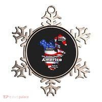 Funny Trump American Flag Canada Greenland Gulf Map On Back Ornament thumb 0