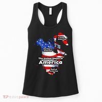 Funny Trump American Flag Canada Greenland Gulf Map On Back Women's Tank Top thumb 0