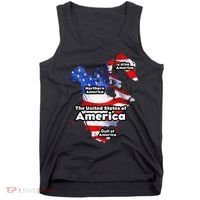 Funny Trump American Flag Canada Greenland Gulf Map On Back Tank Top thumb 0