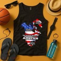 Funny Trump American Flag Canada Greenland Gulf Map On Back Tank Top thumb 4