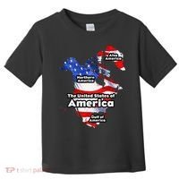 Funny Trump American Flag Canada Greenland Gulf Map On Back Toddler T-Shirt thumb 0