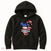 Funny Trump American Flag Canada Greenland Gulf Map On Back Kids Hoodie thumb 0