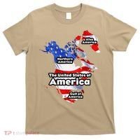 Funny Trump American Flag Canada Greenland Gulf Map On Back T-Shirt thumb 0