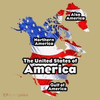 Funny Trump American Flag Canada Greenland Gulf Map On Back Mousepad thumb 1