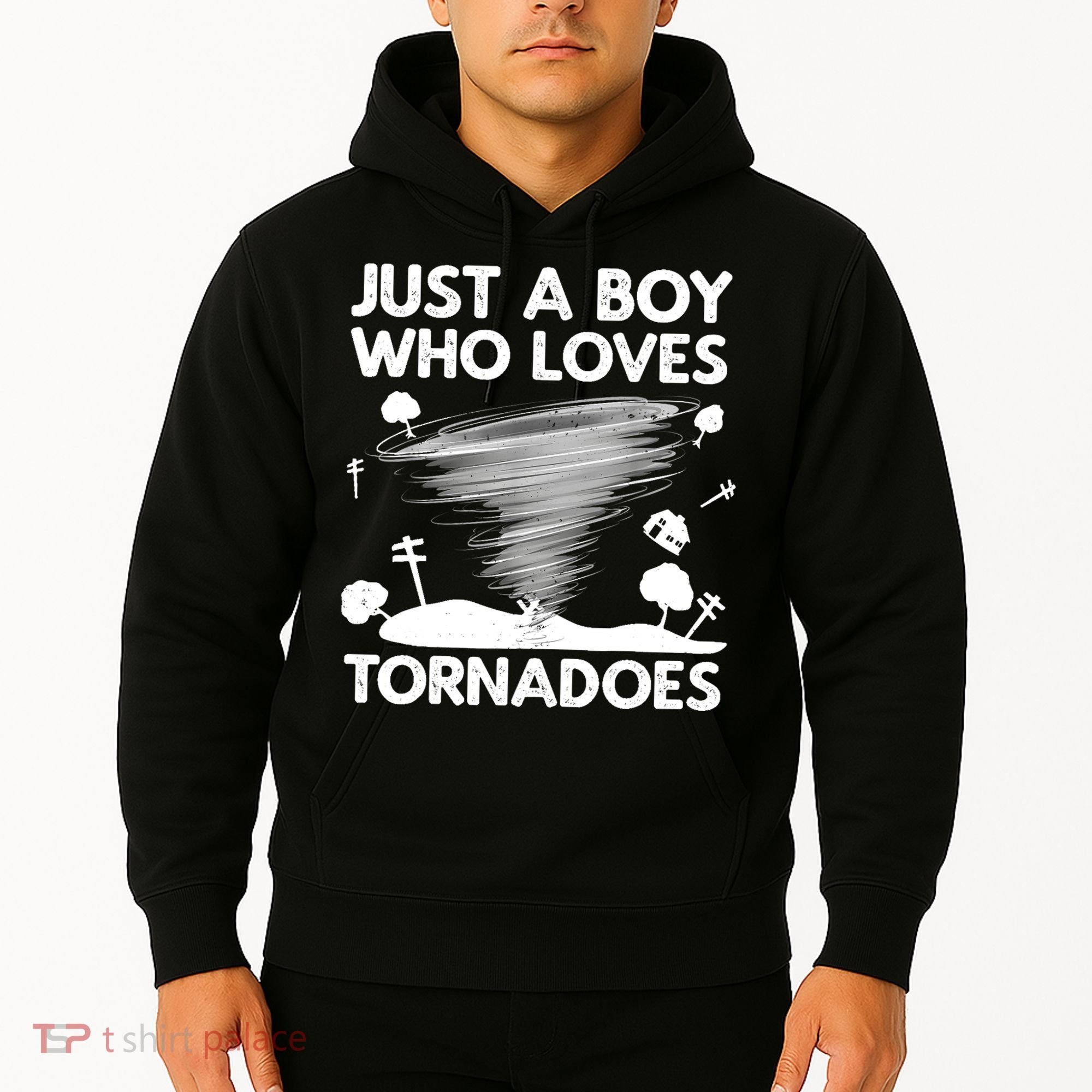 Funny Tornado Art For Boy Weather Storm Tornado Chaser Hoodie