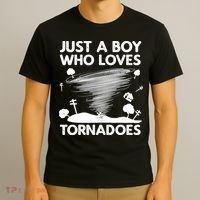 Funny Tornado Art For Boy Weather Storm Tornado Chaser T-Shirt thumb 3