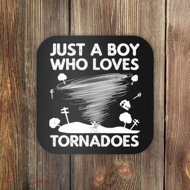 Funny Tornado Art For Boy Weather Storm Tornado Chaser Coaster