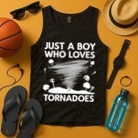 Funny Tornado Art For Boy Weather Storm Tornado Chaser Tank Top thumb 4