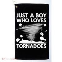 Funny Tornado Art For Boy Weather Storm Tornado Chaser Golf Towel thumb 0