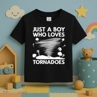 Funny Tornado Art For Boy Weather Storm Tornado Chaser Toddler T-Shirt thumb 3