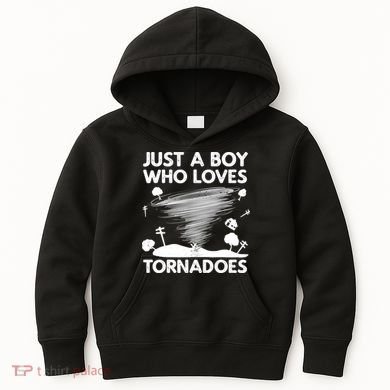 Funny Tornado Art For Boy Weather Storm Tornado Chaser Kids Hoodie