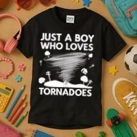 Funny Tornado Art For Boy Weather Storm Tornado Chaser Kids T-Shirt thumb 3