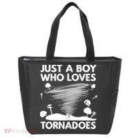 Funny Tornado Art For Boy Weather Storm Tornado Chaser Tote Bag thumb 0