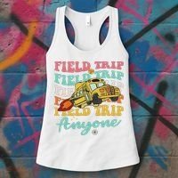 Field Trip Anyone Field Day Teacher Women's Tank Top thumb 3