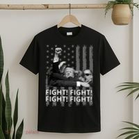 Fight Trump American Flag Rally Shooting Pennsylvania T-Shirt thumb 2
