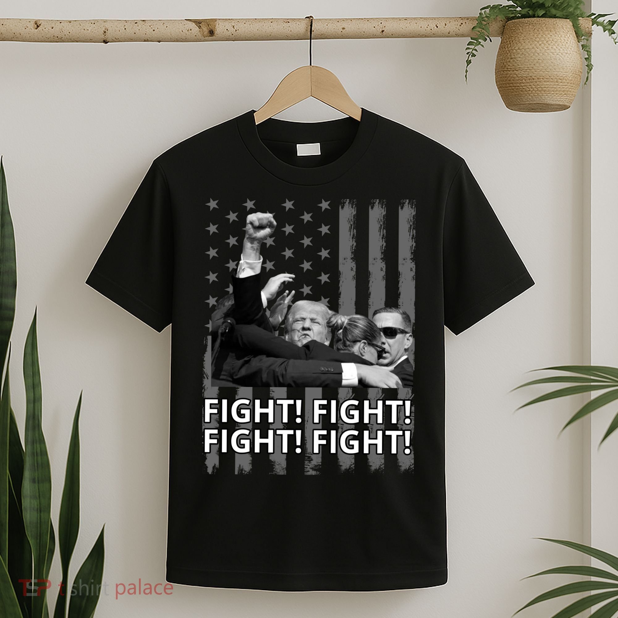 Fight Trump American Flag Rally Shooting Pennsylvania T-Shirt