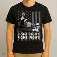 Fight Trump American Flag Rally Shooting Pennsylvania T-Shirt thumb 3