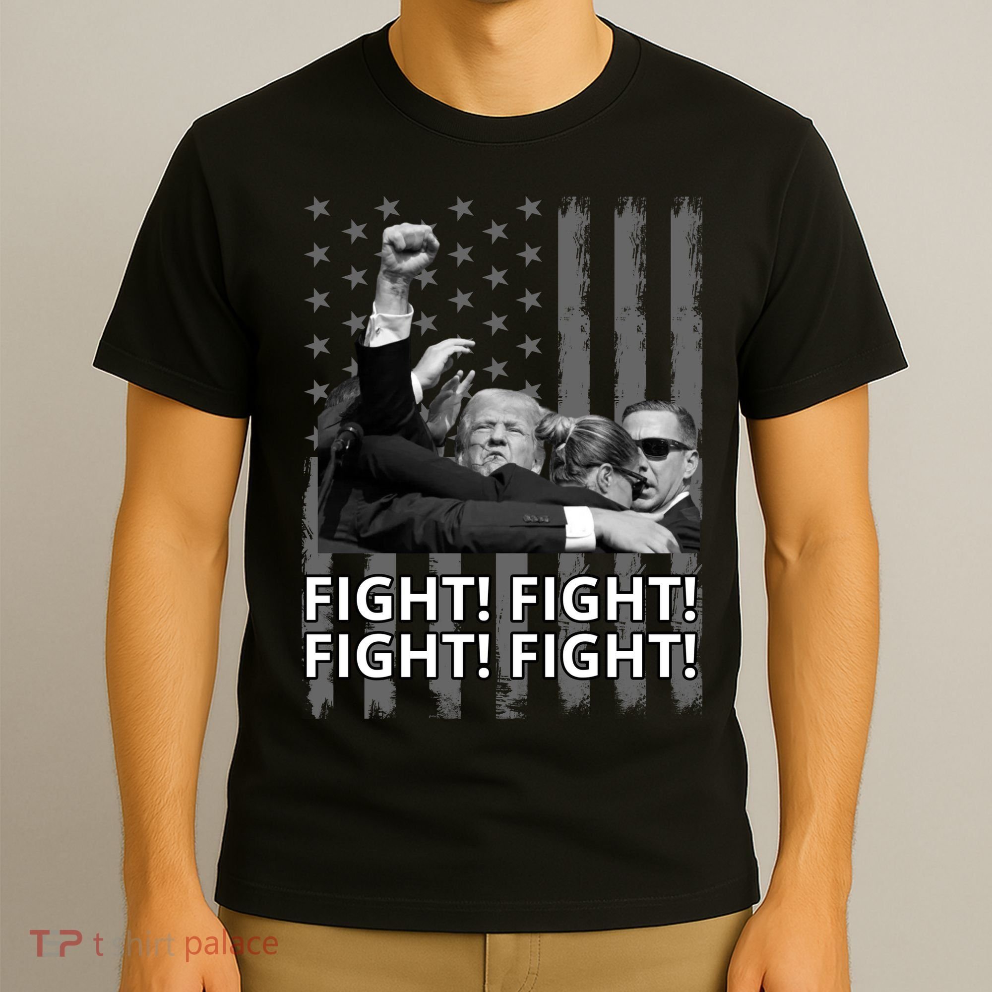 Fight Trump American Flag Rally Shooting Pennsylvania T-Shirt
