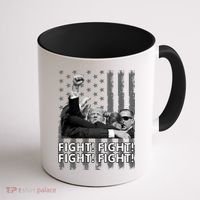 Fight Trump American Flag Rally Shooting Pennsylvania Coffee Mug thumb 1