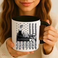 Fight Trump American Flag Rally Shooting Pennsylvania Coffee Mug thumb 3